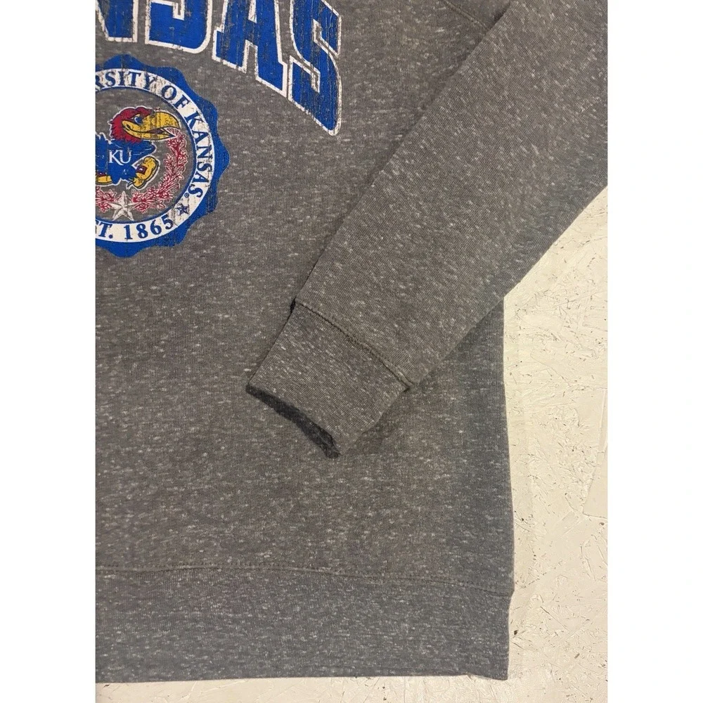 Pressbox Kansas Jayhawks Crewneck Sweatshirt Womens Large Gray Pullover Football